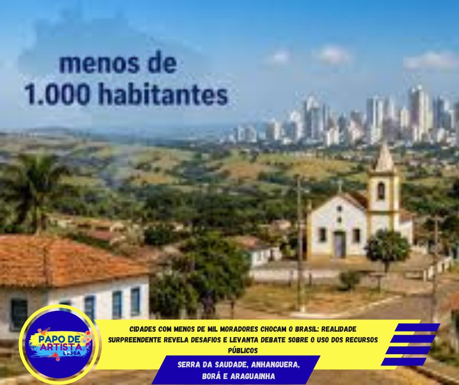 CIDADES COM MENOS DE MIL MORADORES CHOCAM O BRASIL: