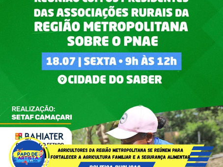 AGRICULTORES DA REGIÃO METROPOLITANA SE REÚNEM PARA FORTALECER A AGRICULTURA FAMILIAR E A SEGURANÇA ALIMENTAR