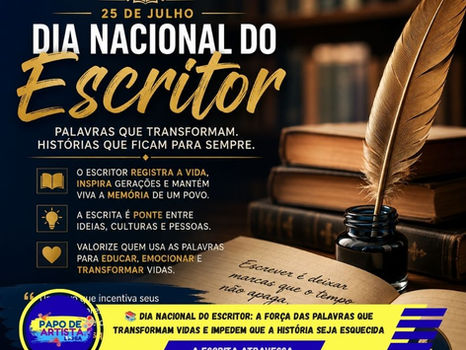 📚 Dia Nacional do Escritor: