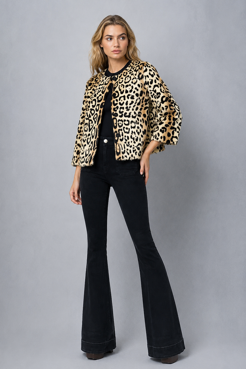 Thumbnail: Goat Skin Cropped Jacket