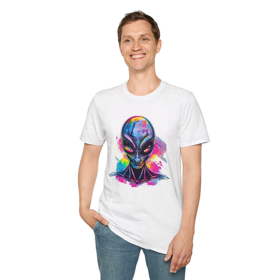 Thumbnail: Neon Gray Alien T-Shirt | Unisex