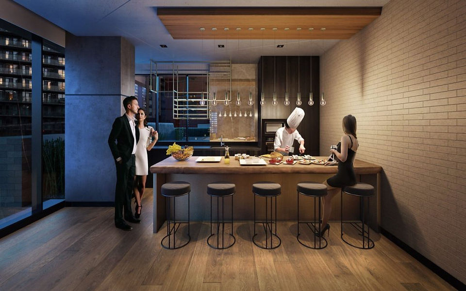 Maverick Condo Party Room Kitchen
