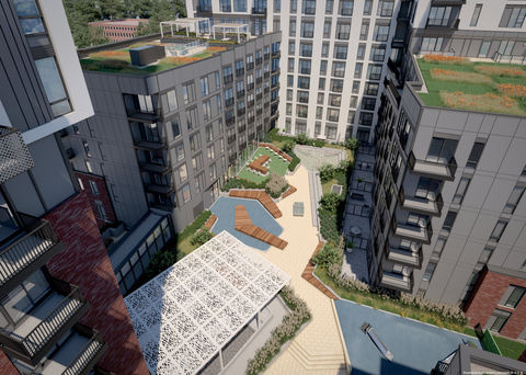 Daniels on Parliament 
Aerial View of Courtyard