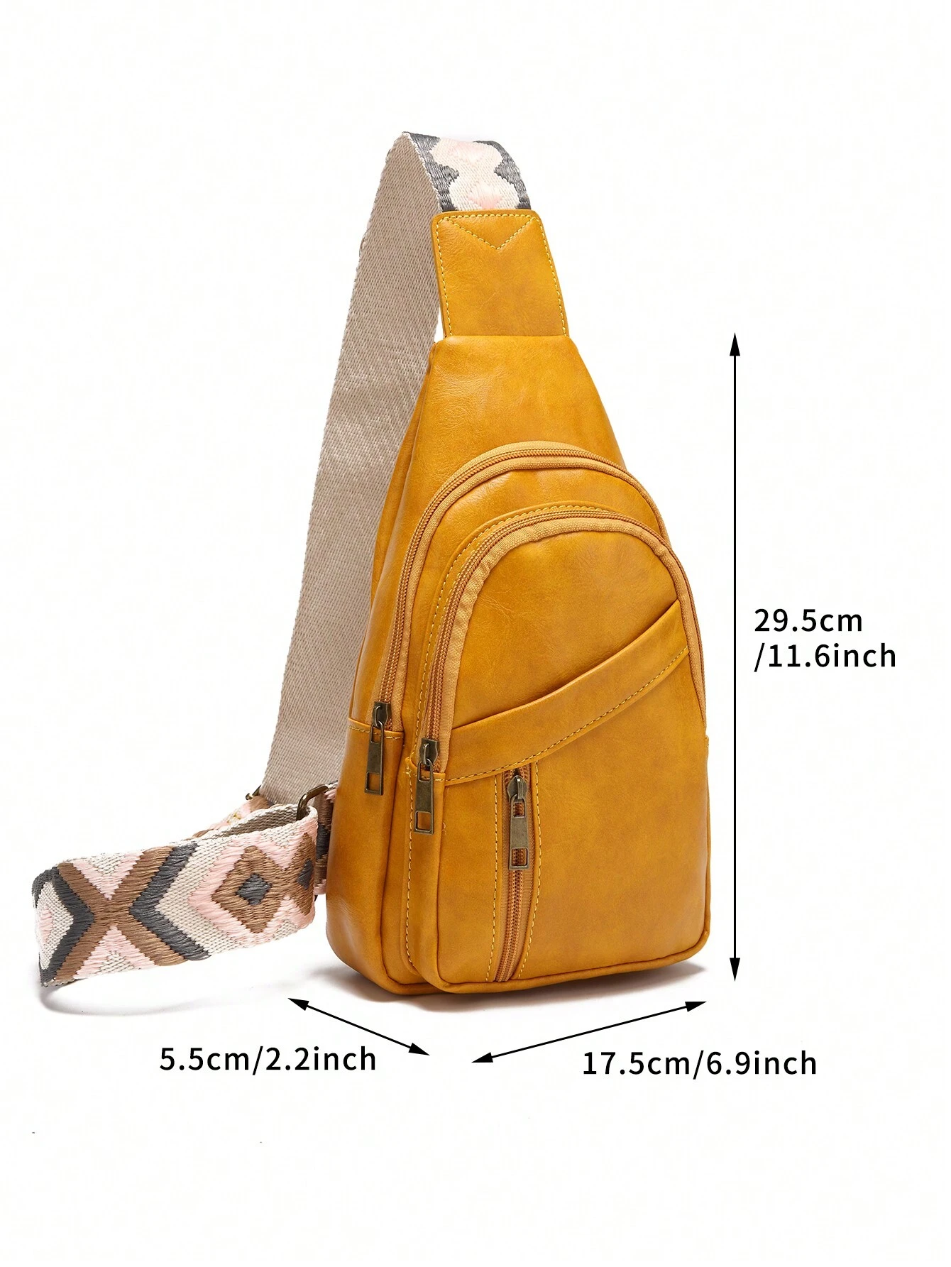 Siihenrry - Mochila cruzada de Cuero Vegano PG-806-PU-YLW Amarillo