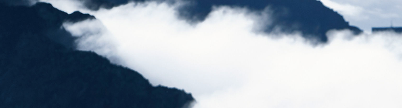 Vélo de montagne dans le brouillard