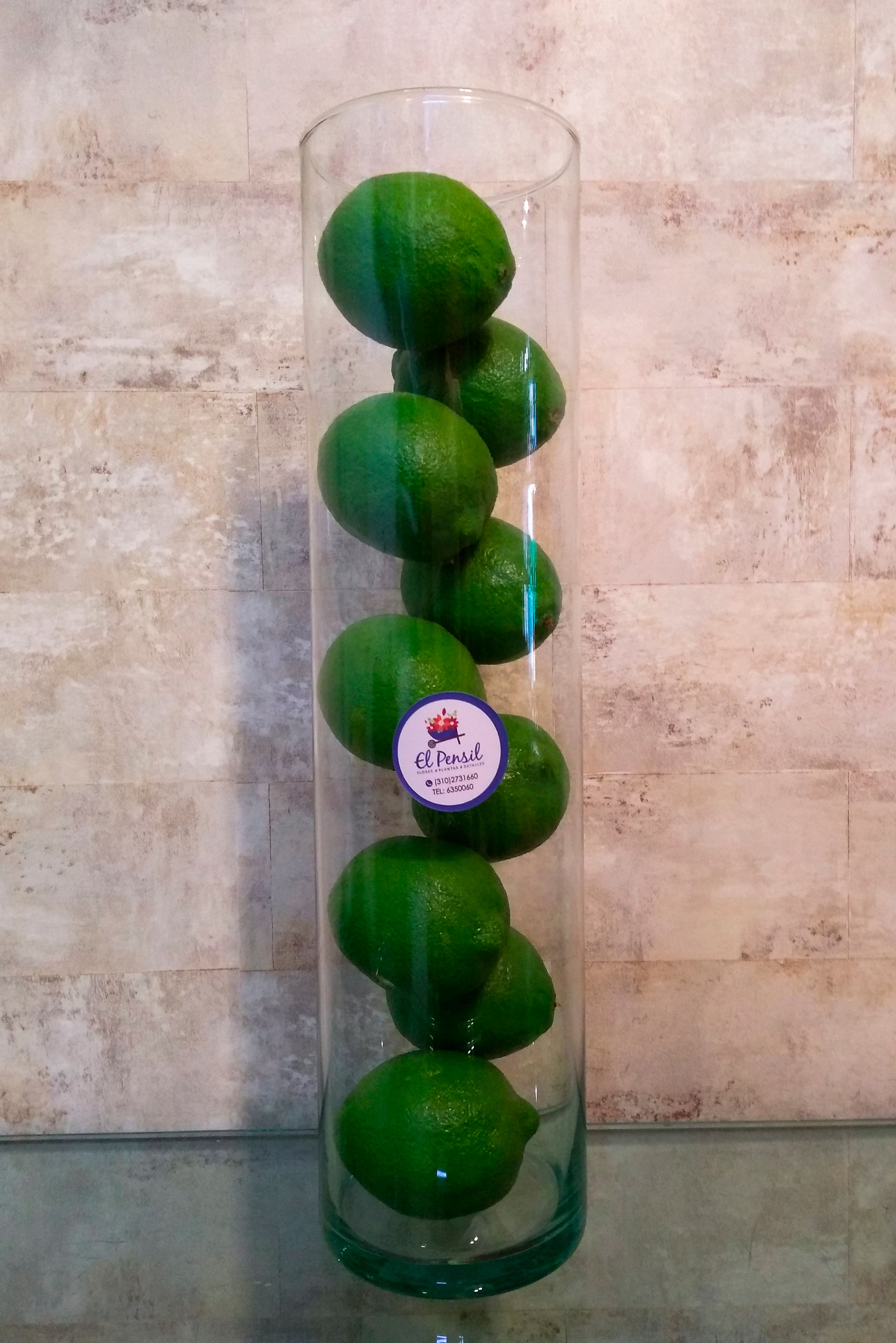 Velón con Limones Decorativos