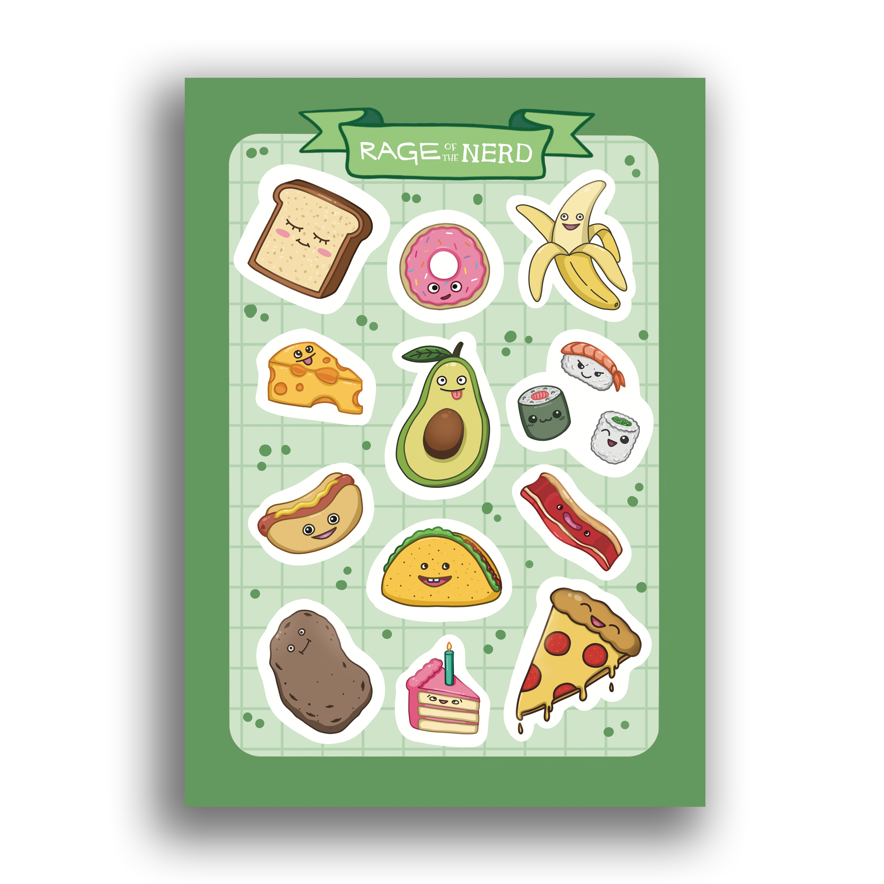 Kawaii Food Sticker Sheet