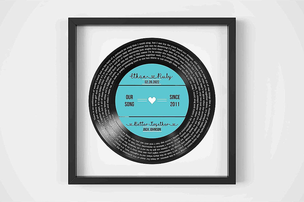 Wedding Song Gift Idea, First Anniversary Gift, Father's Day Gift, Mother's Day Gift