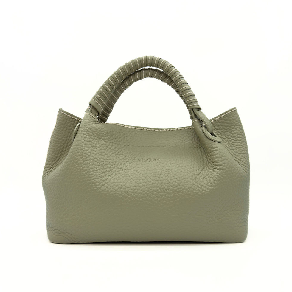 Visona-Italy Mia Wrap Handle in Salvia front