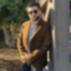 Remy Leather-California Lambskin Blazer front on model