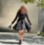 Bell Fare MicroFabric Trench in Black back view on model