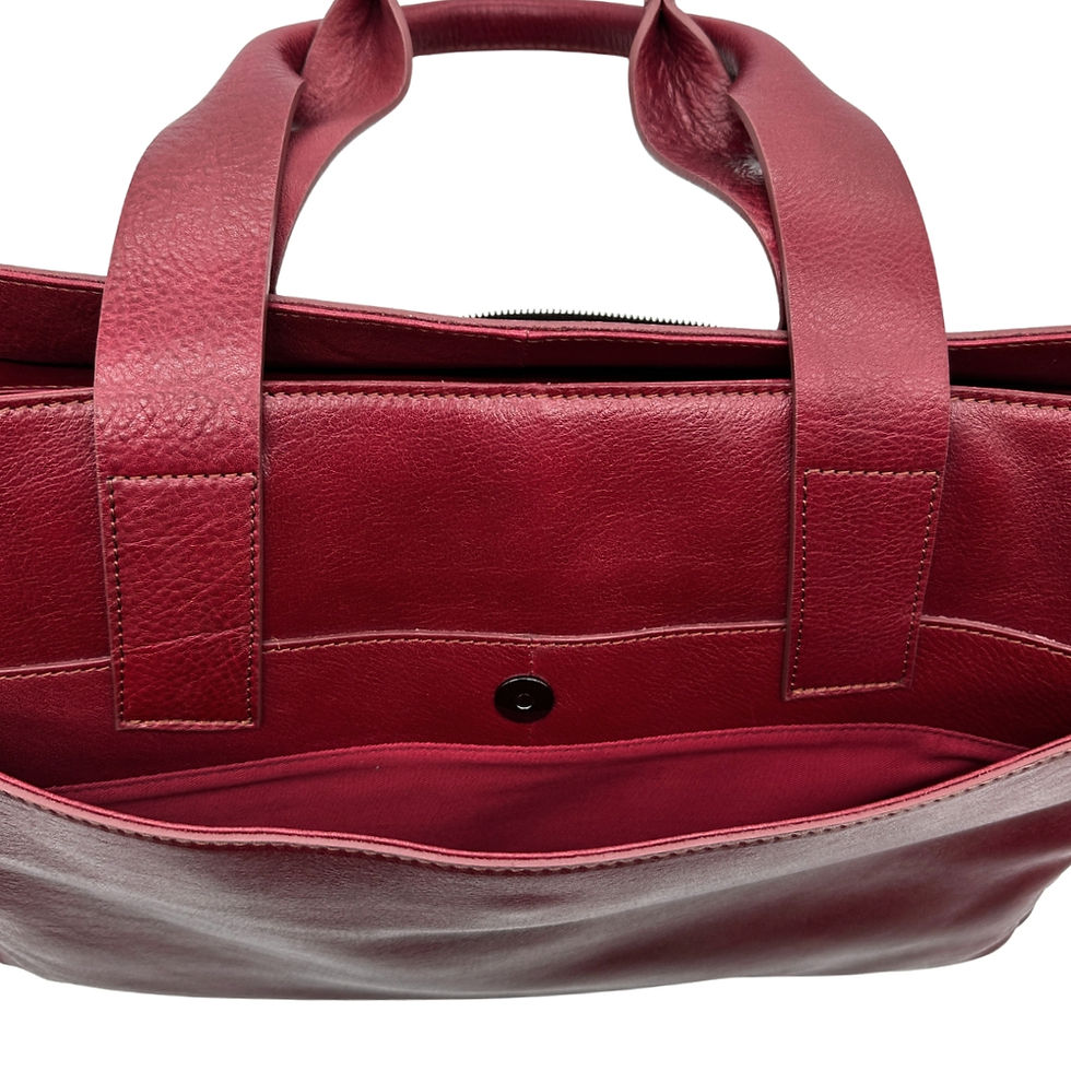 Thumbnail: Bruno Rossi-Italy Leather Weekender in Bruciato outside front compartment