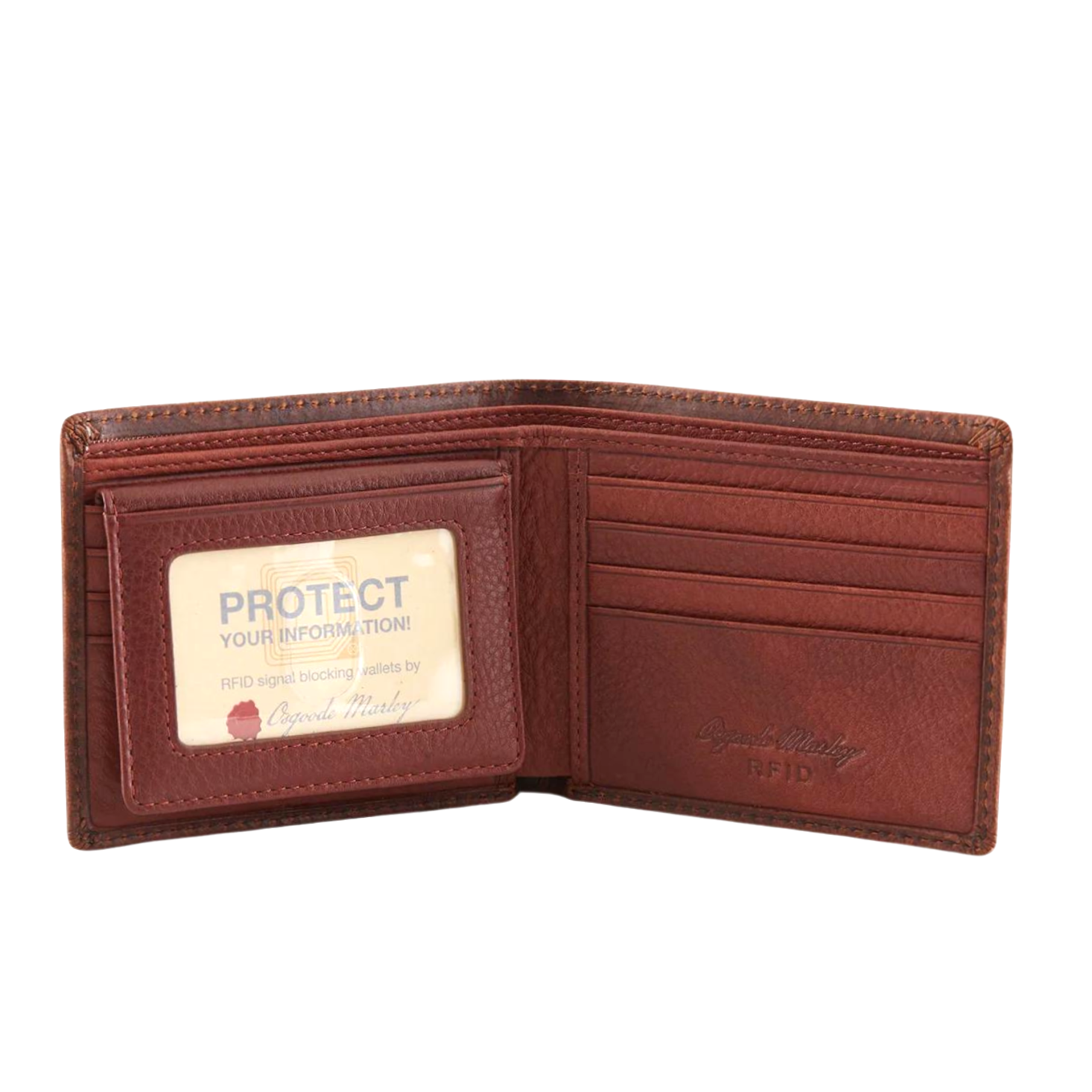 Osgoode Marley Leather RFID Distressed Passcase Wallet front