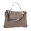 Thumbnail: Gabs-Italy Oversize Suede Tote in Zinc with shoulder strap
