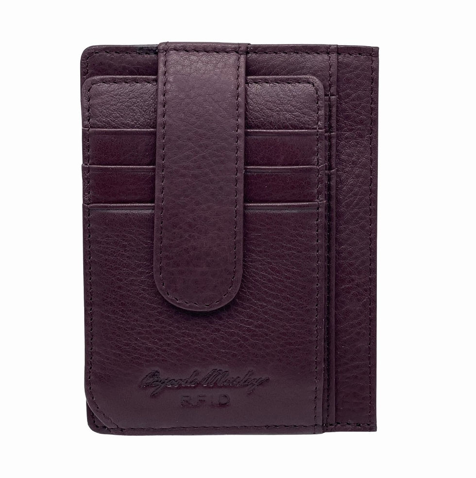 Thumbnail: Osgoode Marley RFID Flipper Card Case with Coin Mulberry front