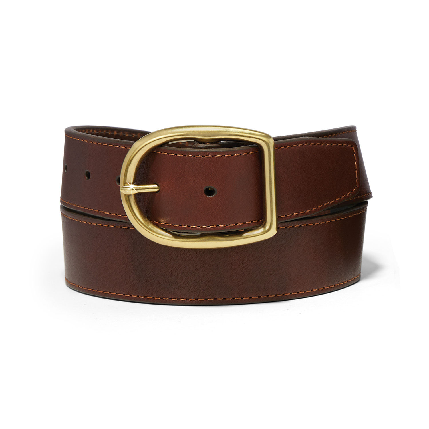 Brighton Ambrose Belt in Cognac front