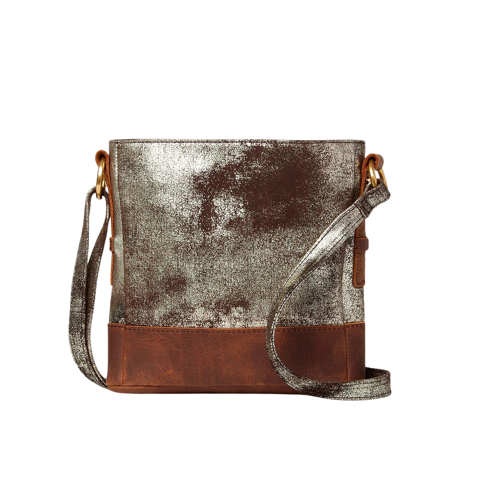 Thumbnail: River Small Hobo Burnished Metal front