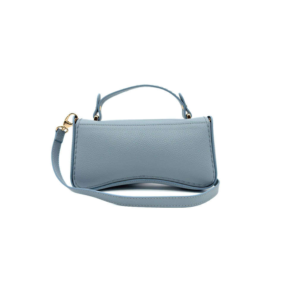Thumbnail: Visona Mini Leather Handbag in Artico back with crossbody strap