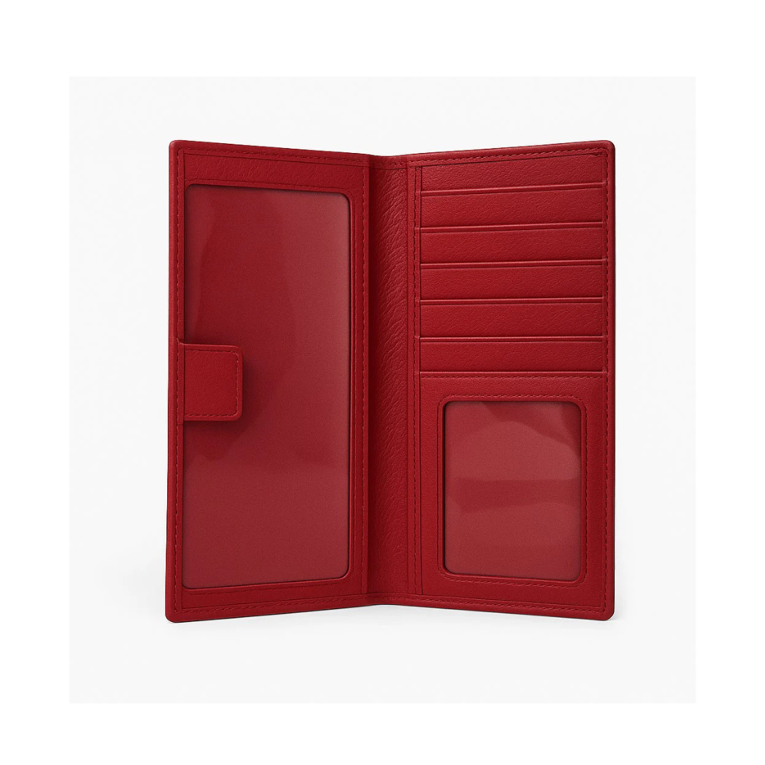Osgoode Marley DeLuxe Leather Checkbook Wallet in Garnet