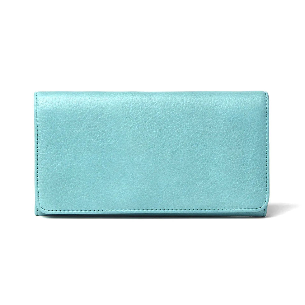 Thumbnail: Osgoode Marley RFID Checkbook Trifold Teal front