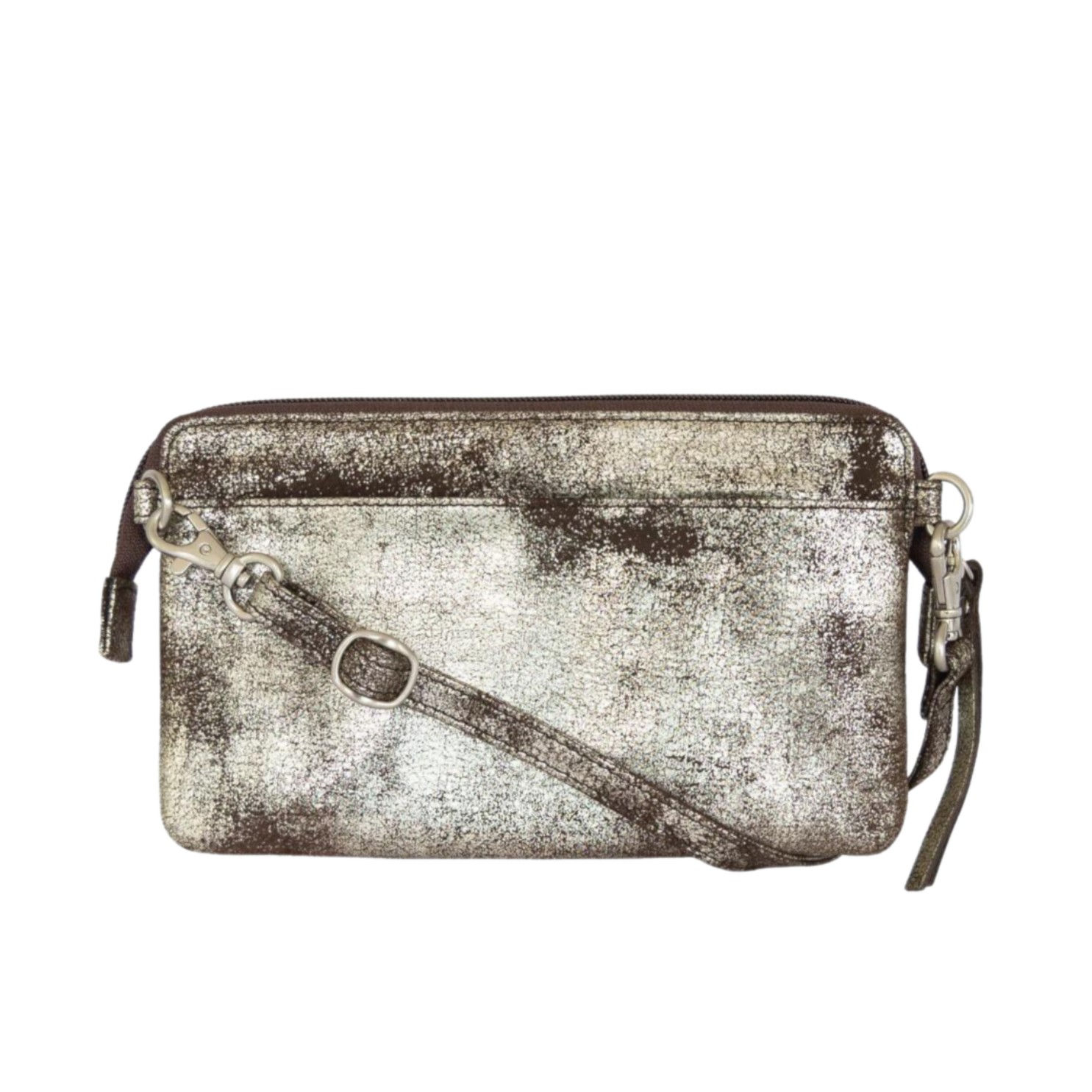Margot Small Crossbody Burnished Metal front