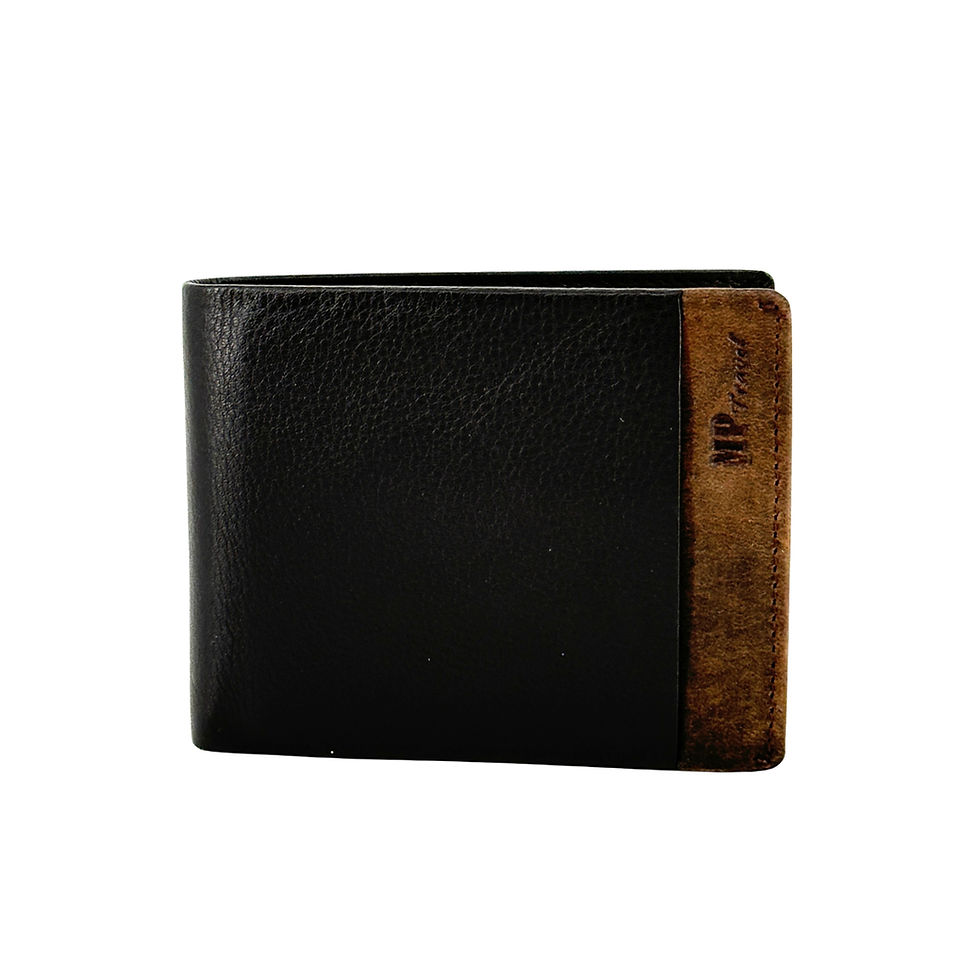 Thumbnail: Marta Ponti MP Travel RFID Nappa & Nubuck Bifold Wallet with Extra Card Page in Brown front