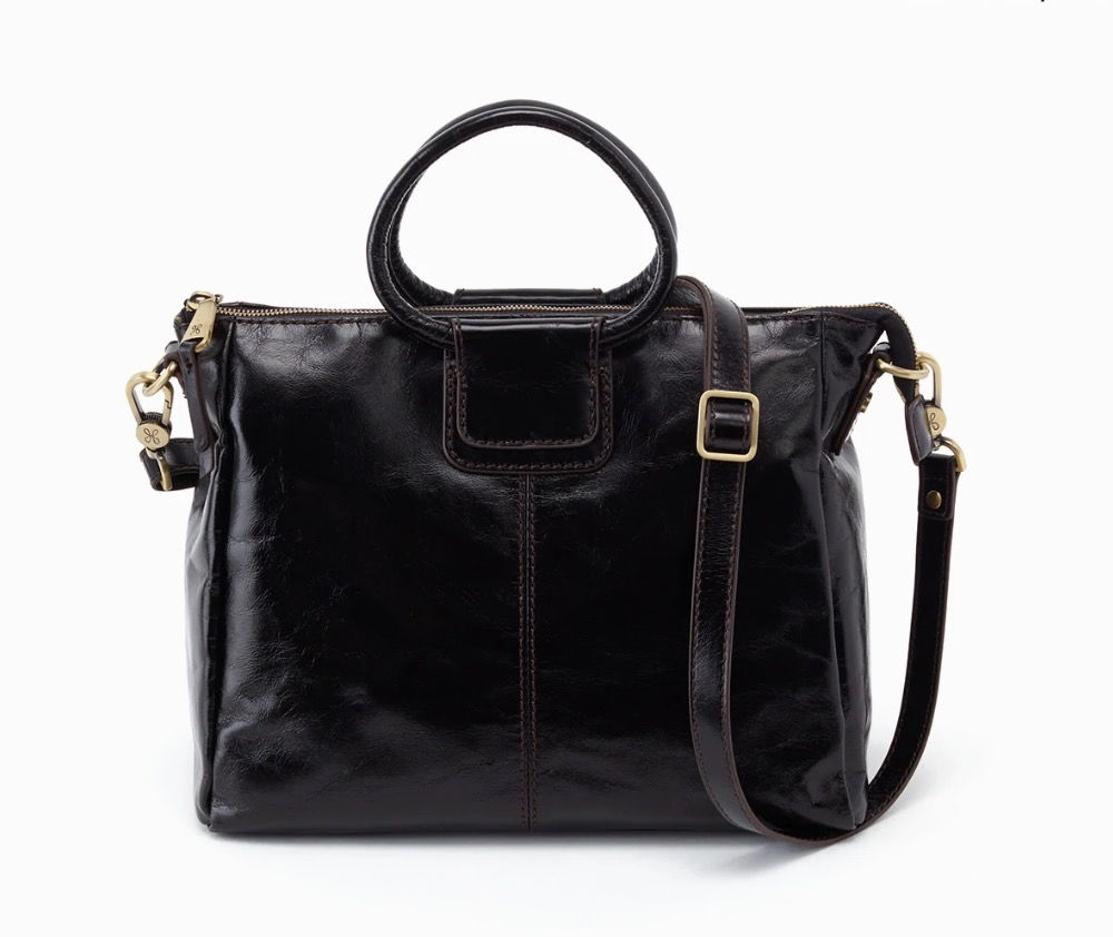 Hobo Sheila Medium Satchel Black front view