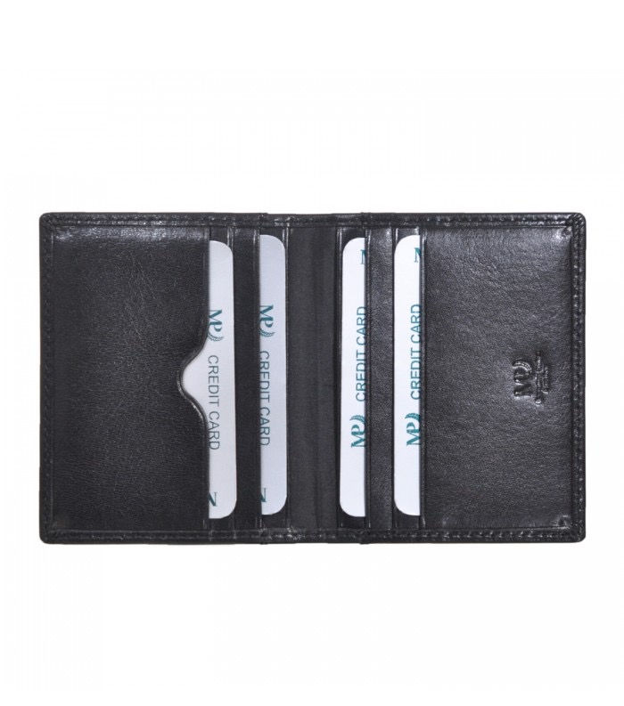 Thumbnail: Marta Ponti RFID Vertical 6 Credit Card Holder Black inside