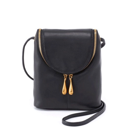 Hobo Fern CrossBody Black front view