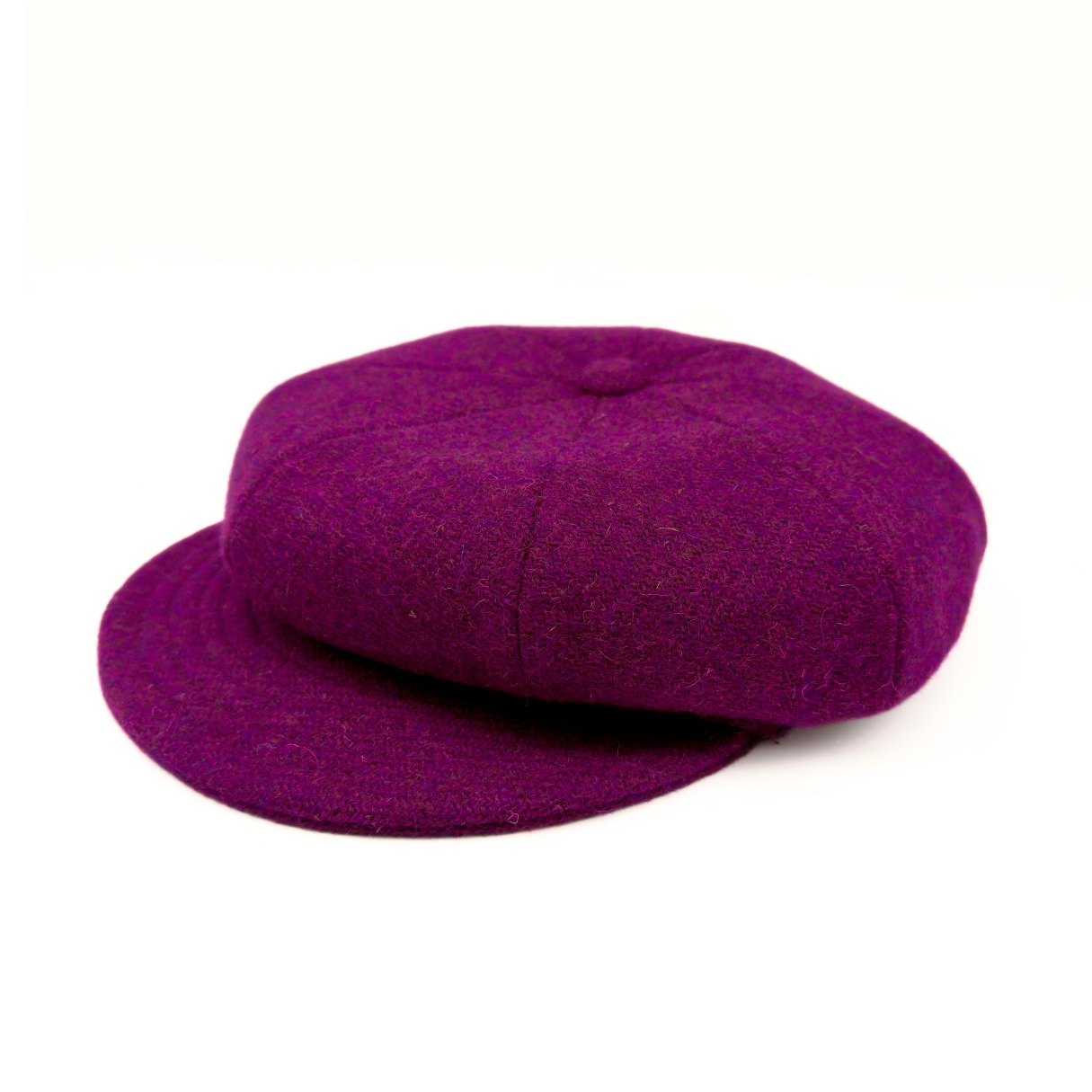Portaluri Cappelli Women's Newsboy Cap Raspberry side profile view