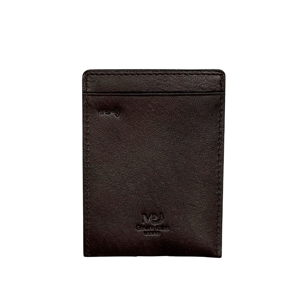 Thumbnail: Marta Monti-Portugal RFID Flat Credit Card Case Chestnut front