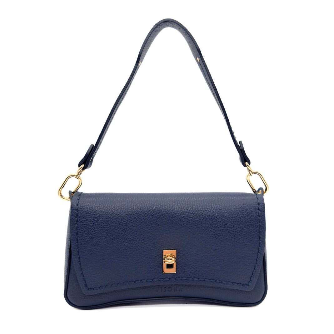 Visona-Italy Small Shoulder Bag in Notte front