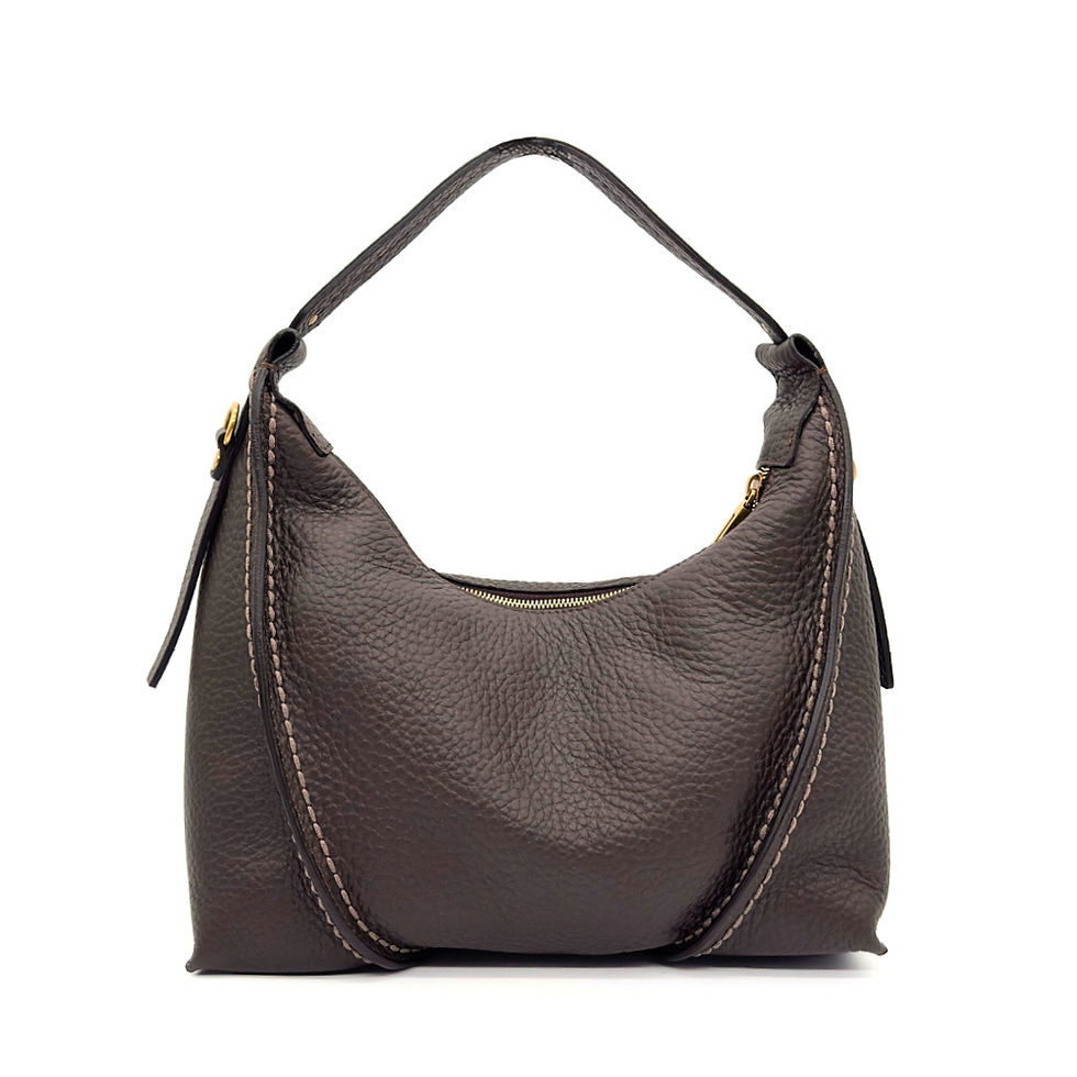 Visona-Italy Top Zip with Stitch Detail in T Moro front