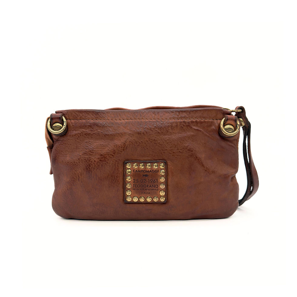Thumbnail: Campomaggi Italy Nives Crossbody in Cognac back
