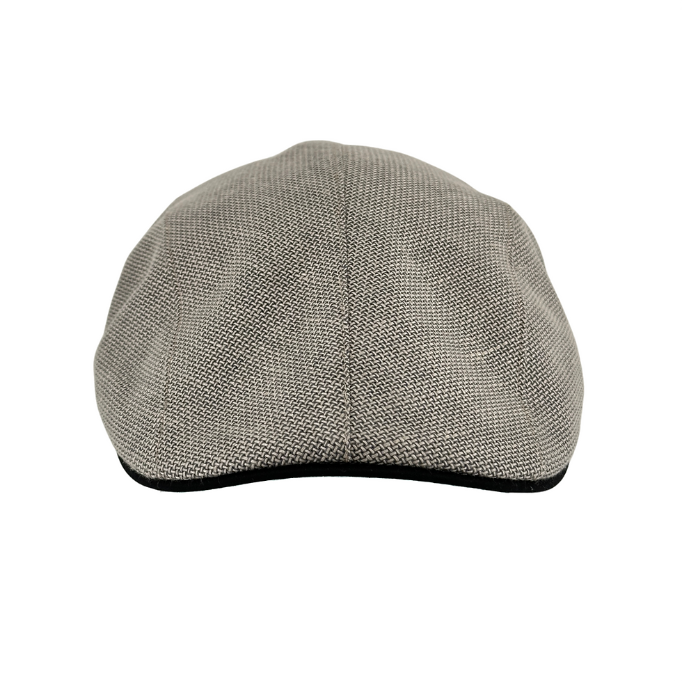 Thumbnail: Portaluri Cappelli of Italy Grey Cap with Black Visor front