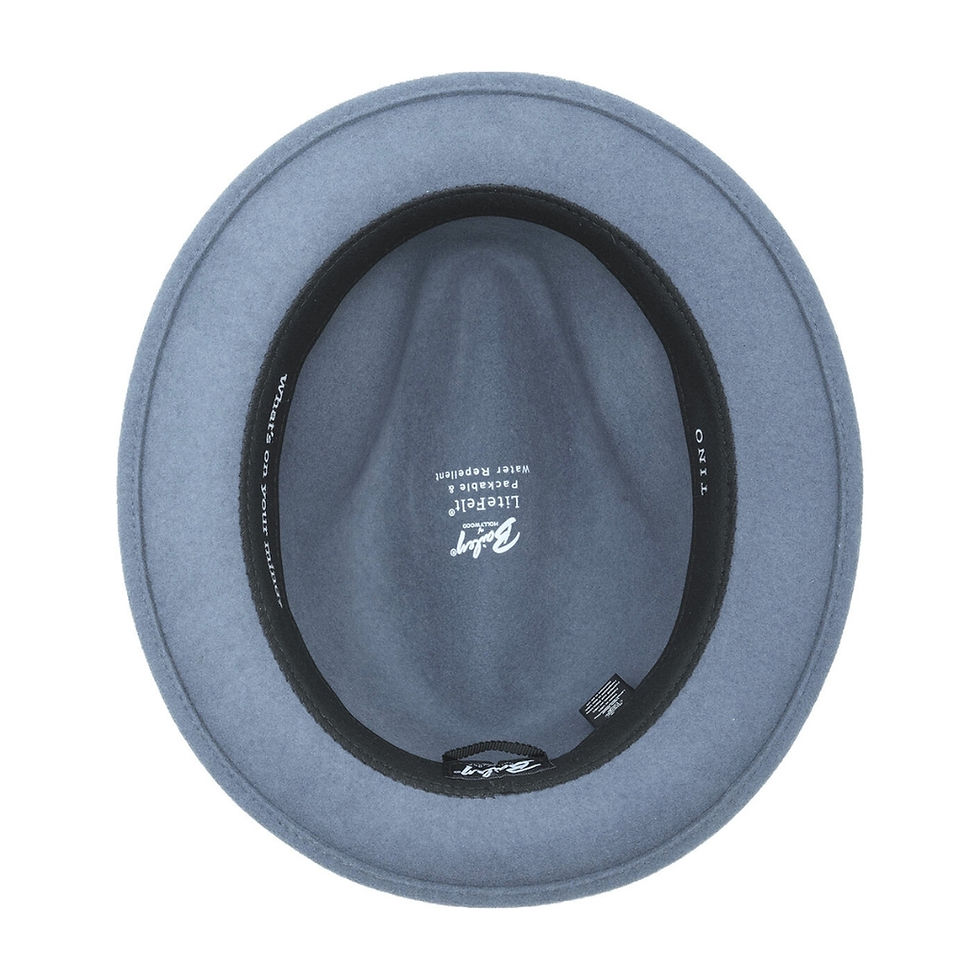 Bailey 1922 Tino Snap Fedora in Vintage Blue inside