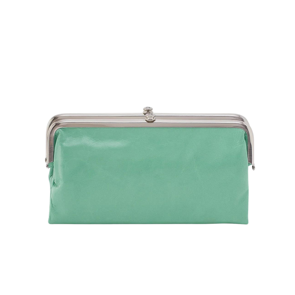 Hobo Lauren Clutch Wallet in Seaglass front