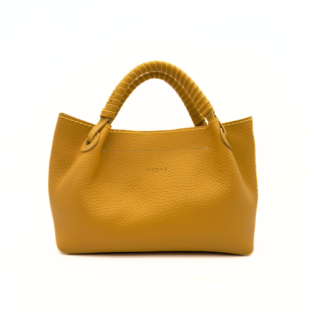 Visona-Italy Mia Wrap Handle in Dijon front