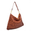 Thumbnail: Campomaggi-Italy Woven Shoulder Bag in Cognac side profile
