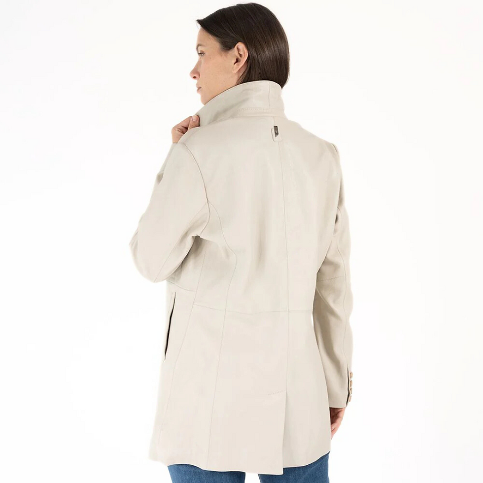 Thumbnail: Mauritius Leather Aurela in Ivory back on model