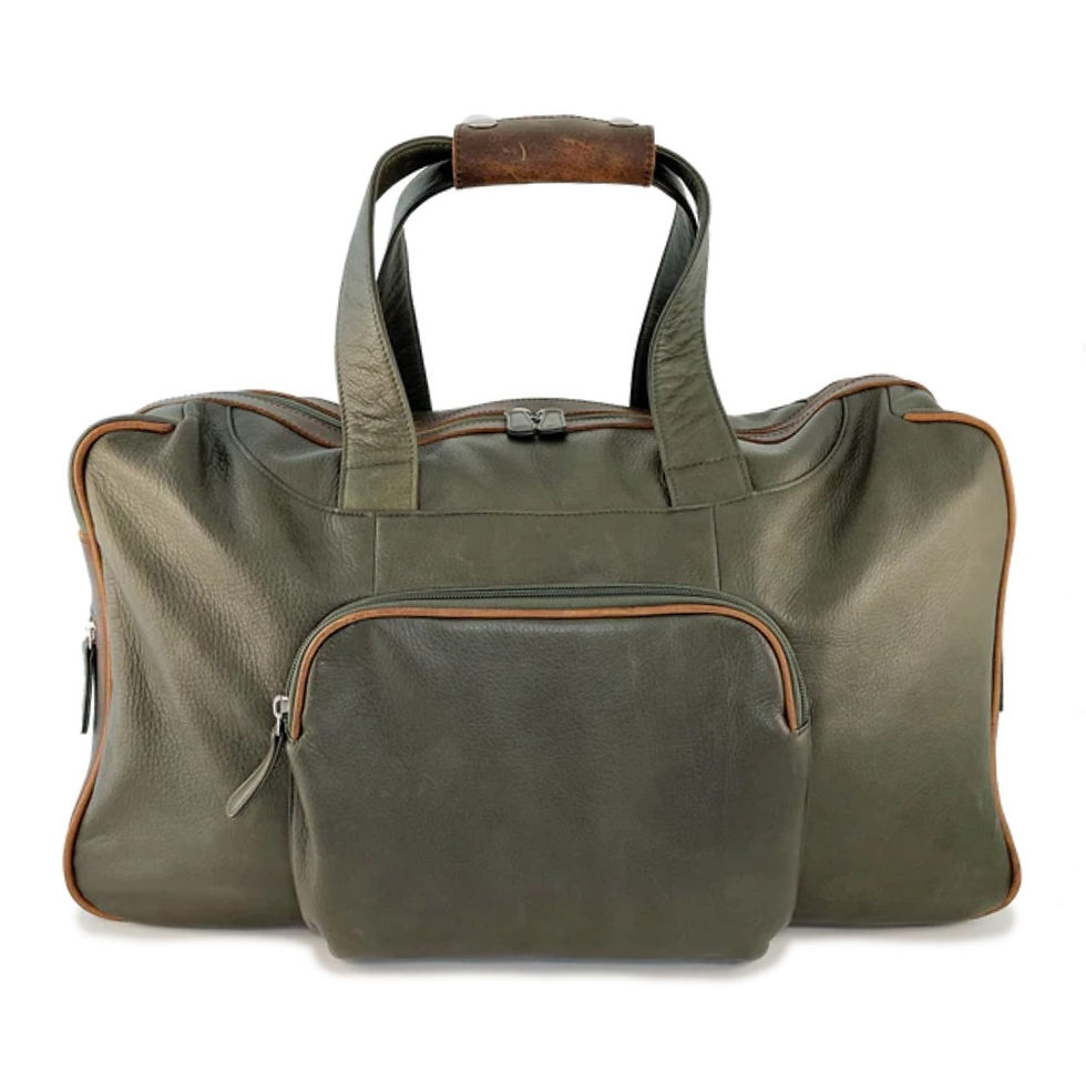 Thumbnail: Osgoode Marley Dexter Leather Duffle Bag in Olive front