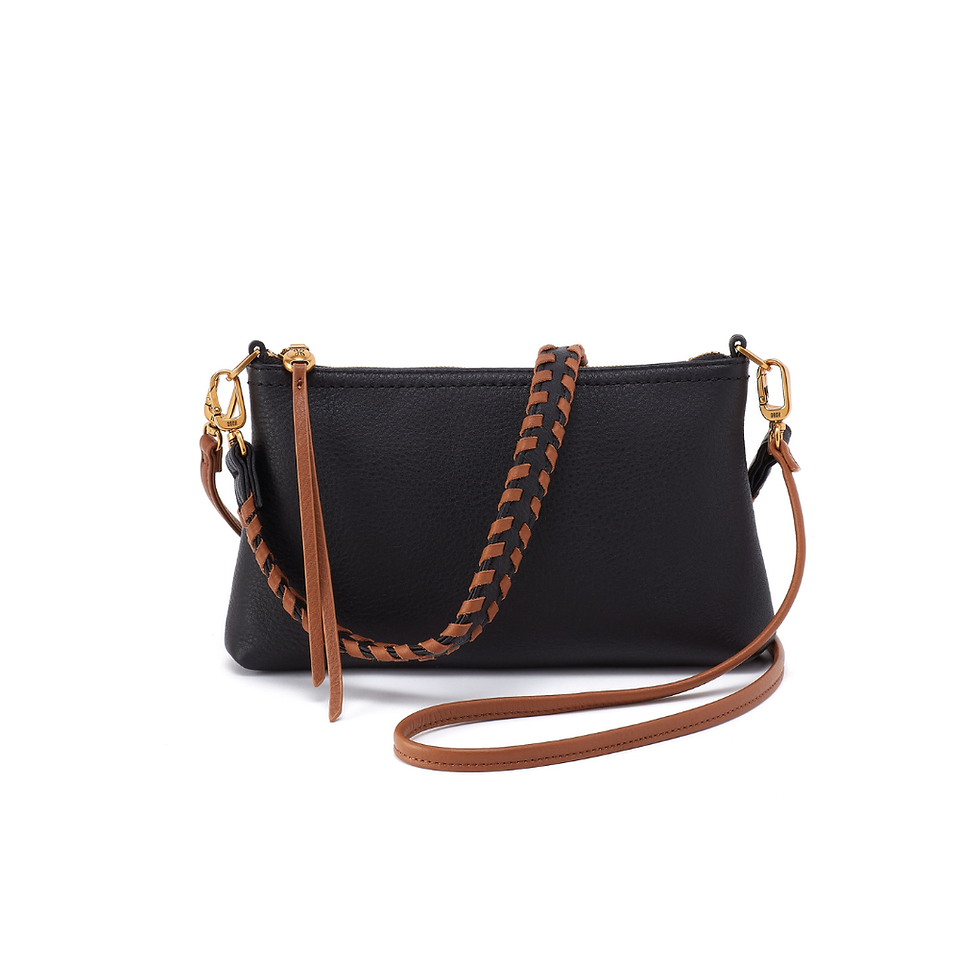 Hobo Darcy Crossbody in Smooth Black front