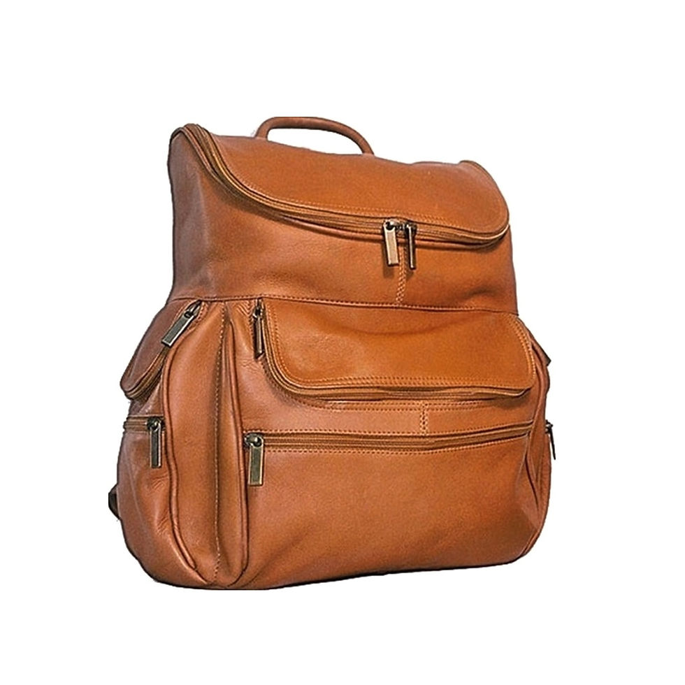 Thumbnail: David King & Co. Large Computer Backpack in Tan front