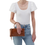 Thumbnail: Hobo Sable Crossbody Truffle on model