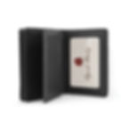 Osgoode Marley Leather RFID Gusseted Extra Page Card Holder in Black inside