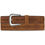 Thumbnail: Brighton Navajo Blanket Tooled Belt in Dark Brown front coiled