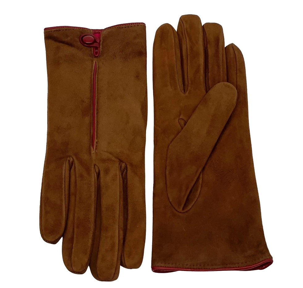 Thumbnail: Caridei of ItalyItalian Lambskin Suede with Top Grain Detail front and back
