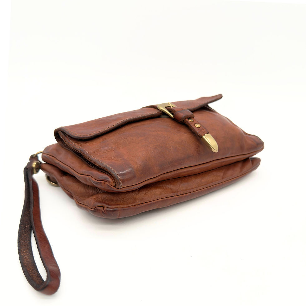 Thumbnail: Campomaggi Italy Nives Crossbody in Cognac bottom