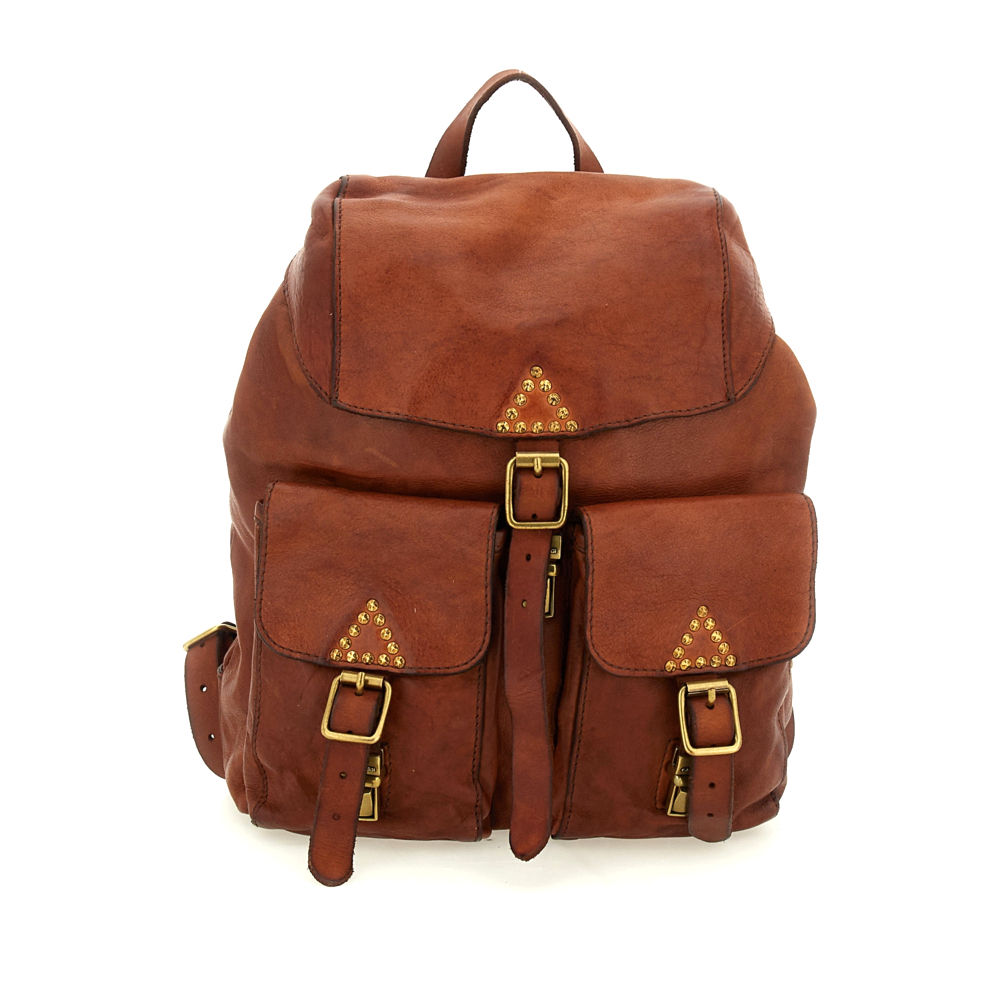 Campomaggi Italy Berenice Backpack in Cognac front