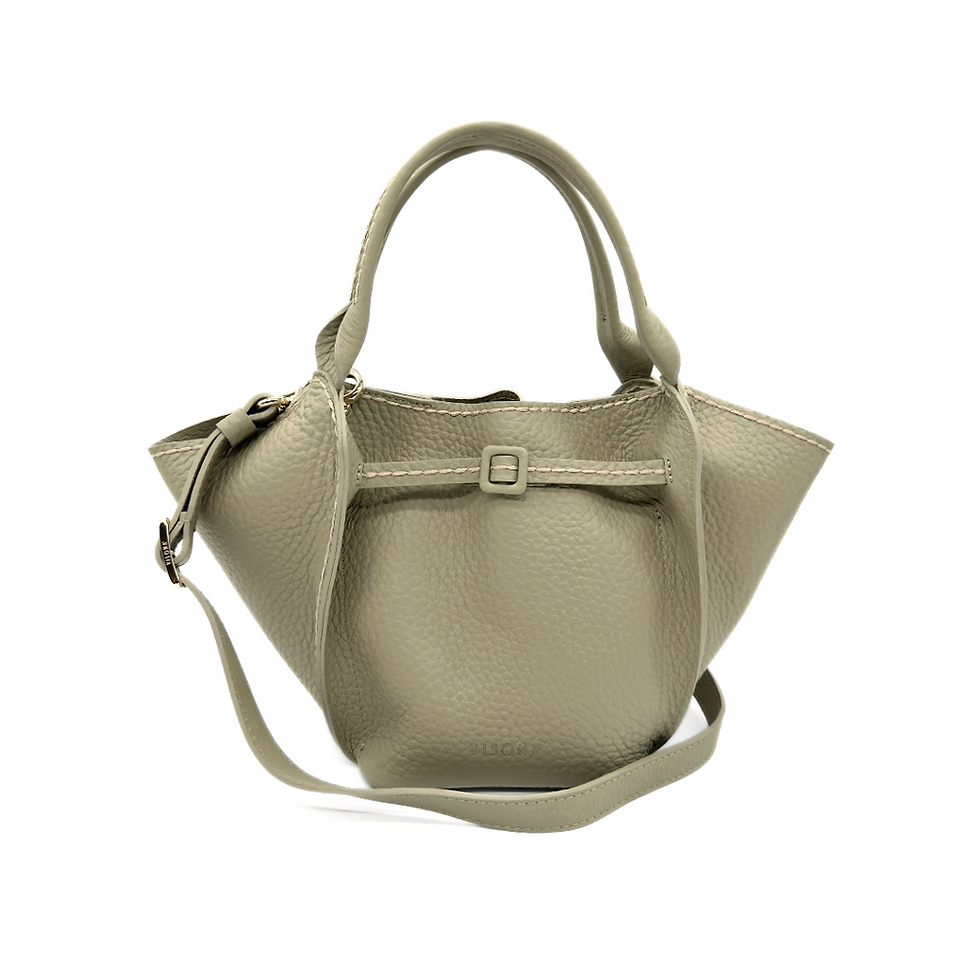Thumbnail: Visona-Italy Victoria in Salvia front with crossbody strap